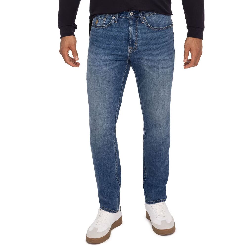 US Polo Assn Mens Straight Leg Jeans Blue Stretch Denim Pants W36 L32
